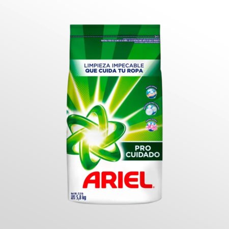 Detergente En Polvo Ariel Pro Cuidado 5.8 Kg.