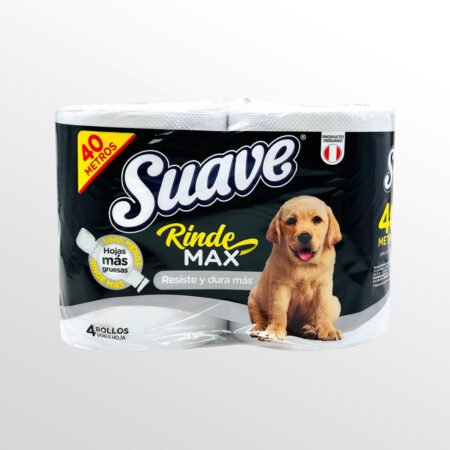 P.H SUAVE RINDEMAX DOBLE HOJA X 4 UN (40 M) ETIQUETA NEGRA