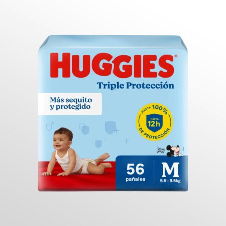 Pañal Huggies Triple Protección Talla M Empaque 56 Und