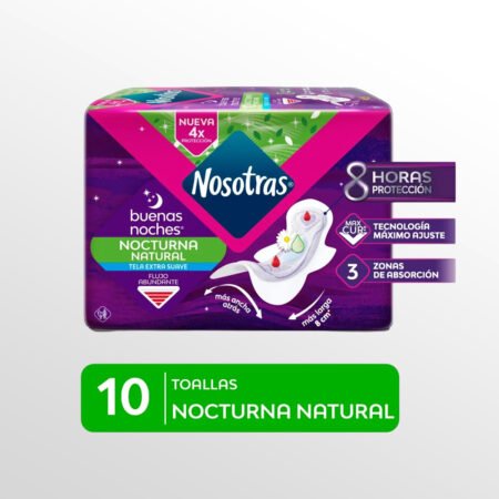 Toalla Higiénica NOSOTRAS Buenas Noches Mayor Protección Paquete 10un